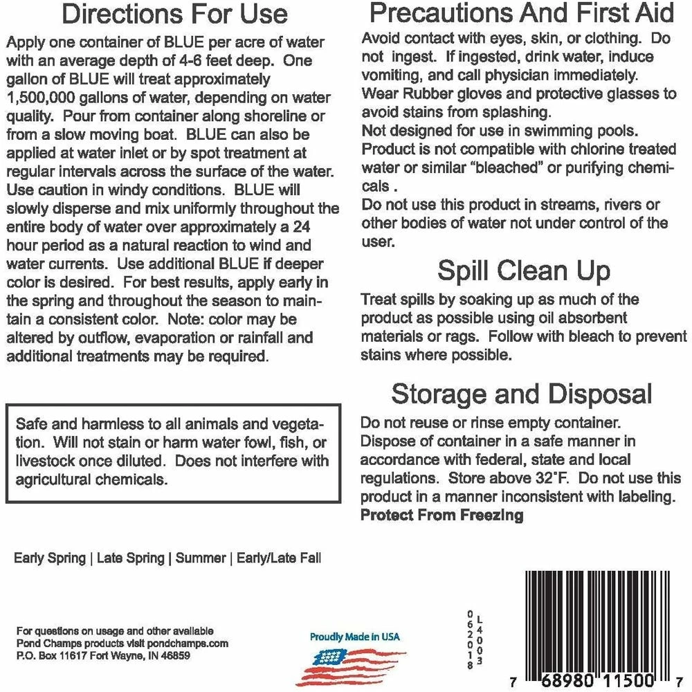 Coupon π― Pond Champs Blue Lake & Pond Dye, 1 Gallon - 11500 - Lake Dyes π 2 Coupon π― Pond Champs Blue Lake & Pond Dye, 1 Gallon - 11500 - Lake Dyes π - Image 2