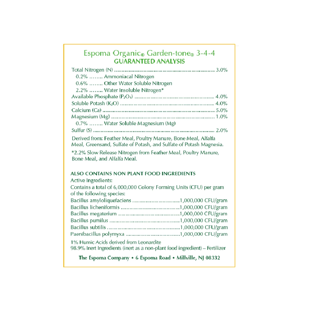 Promo ⌛ Espoma Garden-Tone Herb & Vegetable Food, 4lb - GT4 - Fertilizers & Plant Food ⌛ 2 Promo ⌛ Espoma Garden-Tone Herb & Vegetable Food, 4lb - GT4 - Fertilizers & Plant Food ⌛ - Image 2