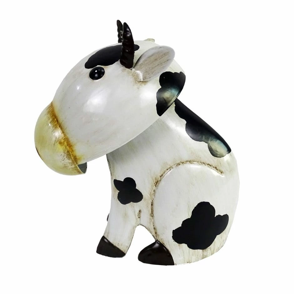 Flash Sale ⌛ RK Brand Alpine Sitting White Metal Cow Décor - IPS432HH - Garden Accessories 🤩 1 Flash Sale ⌛ RK Brand Alpine Sitting White Metal Cow Décor - IPS432HH - Garden Accessories 🤩