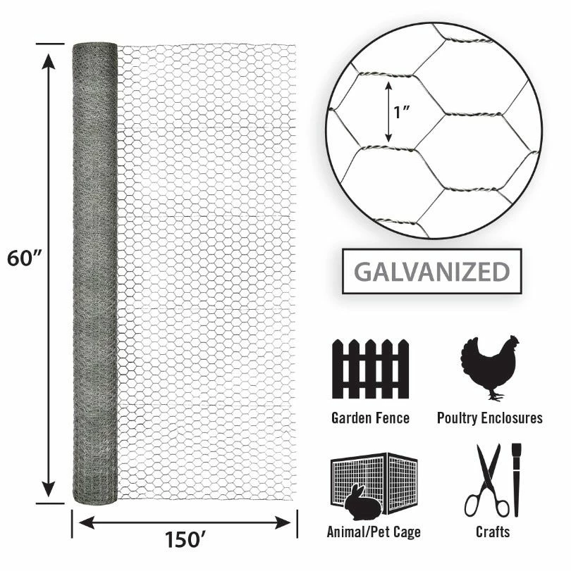 Best deal π Garden Craft 60" x 150' Chicken Wire with 1" Openings - 166015 - Fence and Wire π 3 Best deal π Garden Craft 60" x 150' Chicken Wire with 1" Openings - 166015 - Fence and Wire π - Image 3