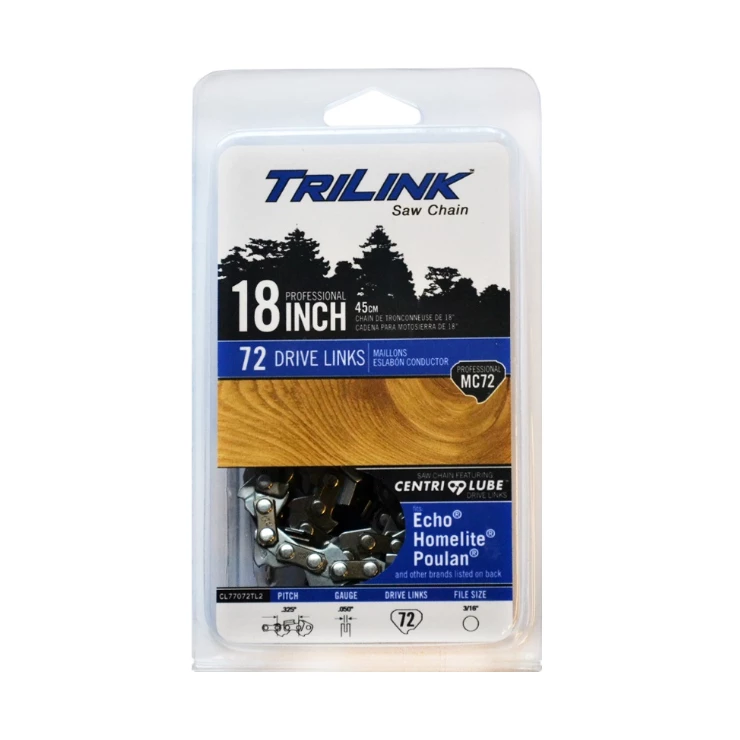 New π TriLink Saw Chain 18 inch Chain w/ 72 Drive Links CL75072TL2 - Chainsaw Parts & Accessories π 1 New π TriLink Saw Chain 18 inch Chain w/ 72 Drive Links CL75072TL2 - Chainsaw Parts & Accessories π