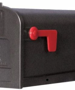 New 🎁 Gibralter Solar Group Deluxe Black Plastic Rural Mailbox PL10B0201 - Mailboxes & Signs 🎁