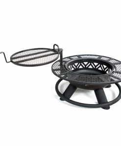 Wholesale 👍 Lincoln Outfitters Steel Fire Pit with BBQ Grate - 90-165-0204 - Fire Pits & Heaters ⌛ -Cheap Lawn Store 2443f2157ff2aeb46e50b85d2e35588b49d2eb8d 32150005 7