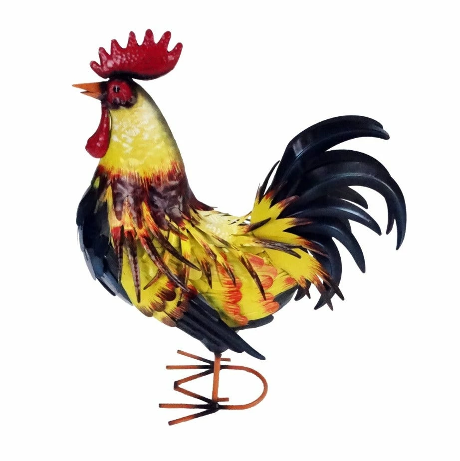 Brand new π RK Brand Alpine Black and Yellow Metal Rooster Statue - HEH420 - Garden Accessories β¨ 1 Brand new π RK Brand Alpine Black and Yellow Metal Rooster Statue - HEH420 - Garden Accessories β¨