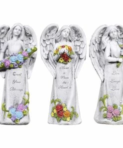 Budget 🔥 Alpine White Angel Statue Floral Accent - KGD322A - Garden Accessories 🔥