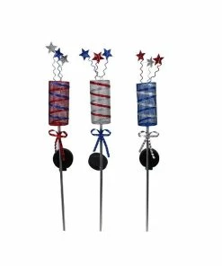 Cheap ⌛ Alpine Solar Patriotic Firecracker Stake - QLP1432ABB-TM - Lighting, Torches & Firepits ❤️