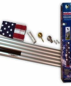 Hot Sale π€© Valley Forge United States Flag 20' Aluminum In Ground Pole Kit - AFP20F - Flags & Flag Poles π