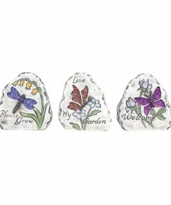 Promo ⭐ Alpine Garden Insect Flower Stone Décor Assorted - KGD318ABB - Garden Accessories 🌟