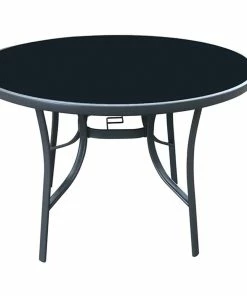 New 🤩 Maple Ridge Steel Patio Round Dining Table - SW-RK966 - Patio Sets & Furniture 💯