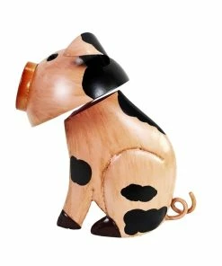 Outlet ⭐ RK Brand Alpine Sitting Pink Metal Pig Décor - IPS430HH - Garden Accessories 🥰