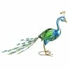 Hot Sale ✔️ Alpine Solar Garden Peacock Décor with LED Light - SLL2266SLR-HH - Lighting, Torches & Firepits 😍