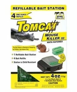 Flash Sale 🔔 Tomcat Mouse Killer III 4 x 1oz Refillable Mouse Bait Station - 23704 - Baits & Traps ⌛