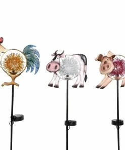 Best Sale ⭐ Alpine Solar Fuzzy Ball Animal Stake - RGG434A - Garden Accessories 🎉