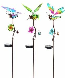 Best Sale ⌛ Alpine Solar Metal Garden Stake - LJJ778A - Garden Accessories 🎉
