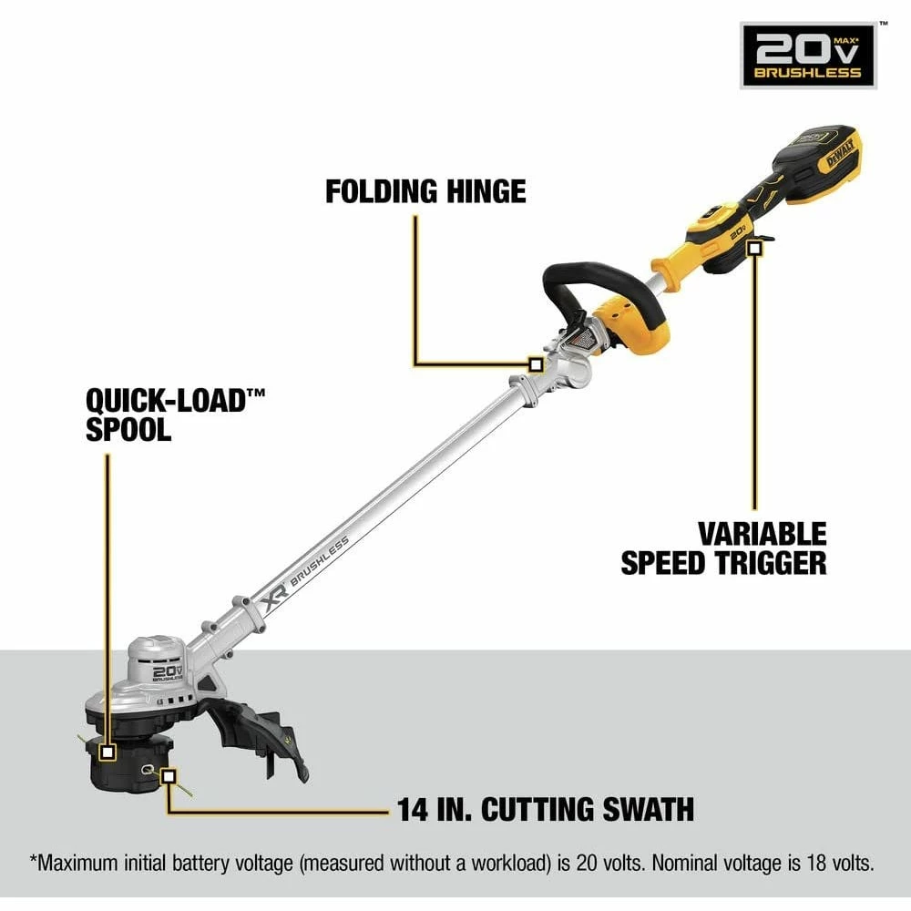 Cheapest π DeWalt 20V MAX* 14" Folding String Trimmer, Tool Only - DCST922B - String Trimmers π 5 Cheapest π DeWalt 20V MAX* 14" Folding String Trimmer, Tool Only - DCST922B - String Trimmers π - Image 5