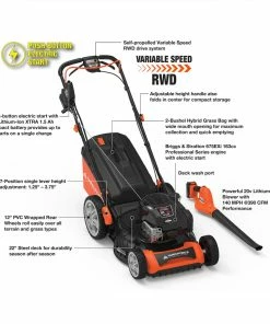 Brand new 😍 Yard Force 22" 3-in-1 Self-Propelled Gas Mower with Electric Start Briggs & Stratton 675EXi 163cc engine - YF22ESSPV - Push Lawn Mowers 🥰 -Cheap Lawn Store 5a3992ad9ac4c06c5a0946110fa30b6b5777bc13 63096003 3