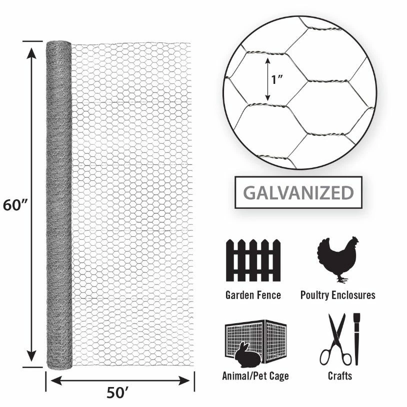 Deals π€© Garden Craft 60" x 50' Chicken Wire with 1" Openings - 166050 - Fence and Wire β 2 Deals π€© Garden Craft 60" x 50' Chicken Wire with 1" Openings - 166050 - Fence and Wire β - Image 2