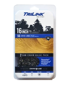 Coupon ⌛ TriLink Saw Chain 16 inch Chain w/ 56 Drive Links CL15056 x 2TL2 - Chainsaw Parts & Accessories 👏