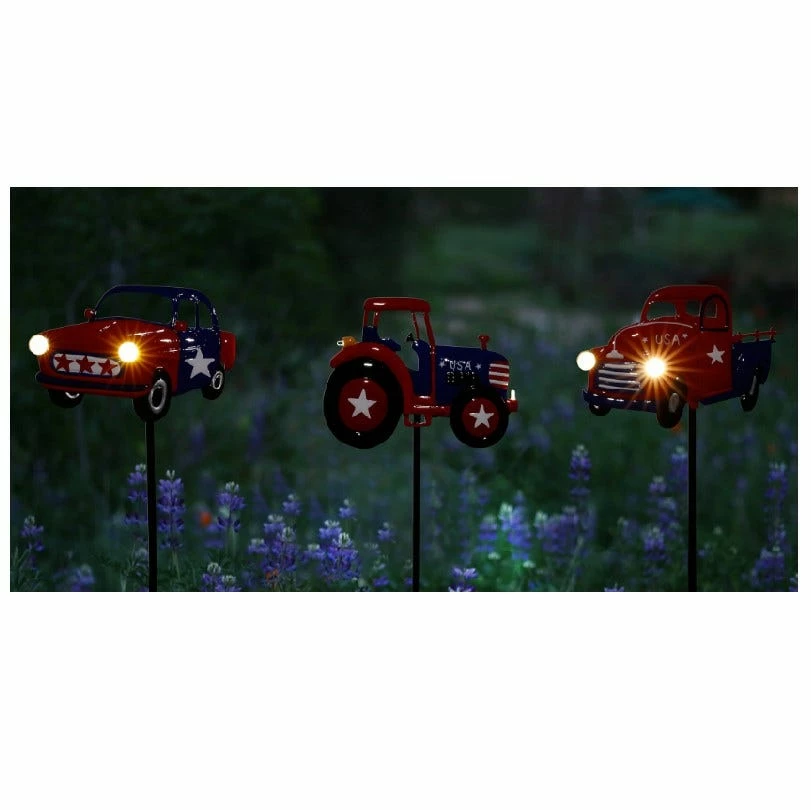 Brand new π Alpine Solar Patriotic Car LED Stake - SUG344A - Garden Accessories β¨ 2 Brand new π Alpine Solar Patriotic Car LED Stake - SUG344A - Garden Accessories β¨ - Image 2