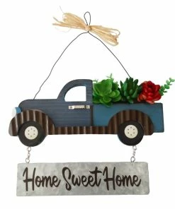 Hot Sale 🥰 RK Brand Alpine Hanging Blue Truck Home Sweet Home Décor - SCC532HH-BL - Garden Accessories 👏