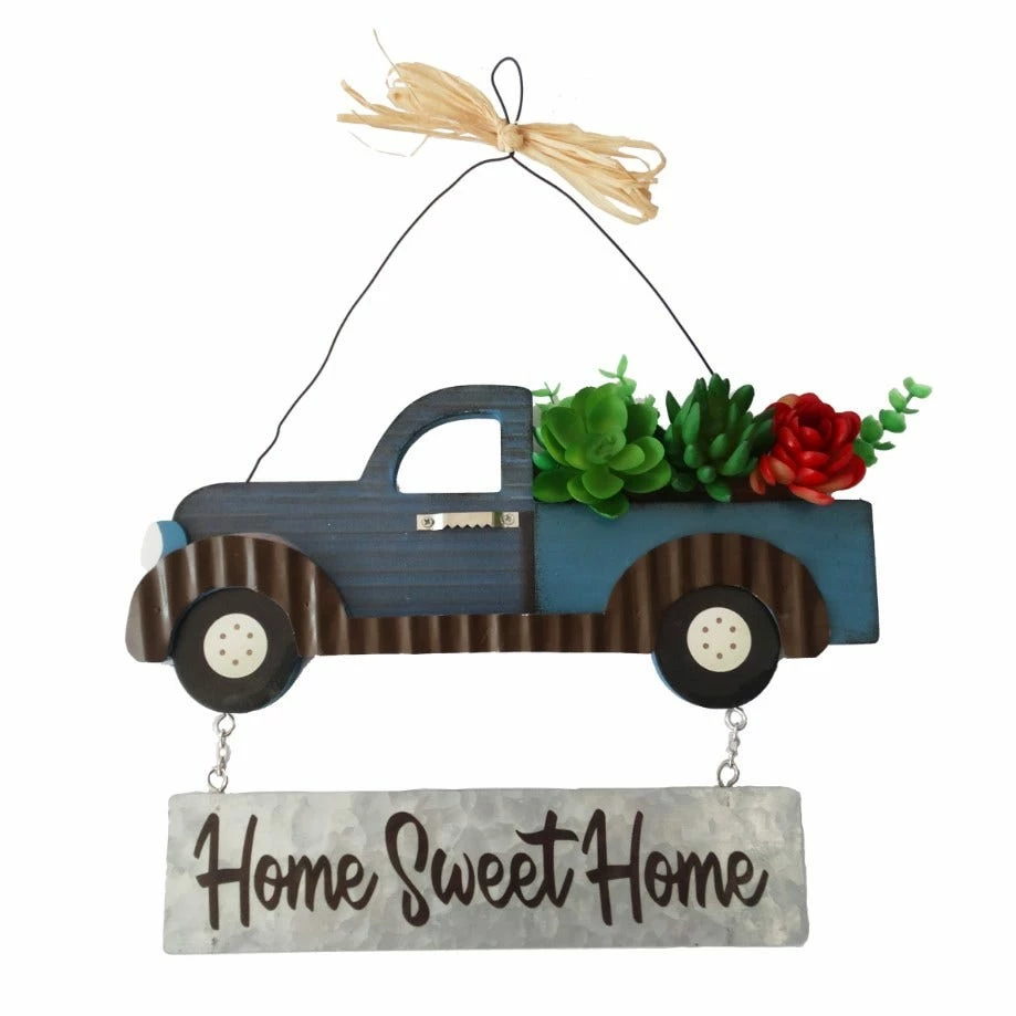 Hot Sale 🥰 RK Brand Alpine Hanging Blue Truck Home Sweet Home Décor - SCC532HH-BL - Garden Accessories 👏 1 Hot Sale 🥰 RK Brand Alpine Hanging Blue Truck Home Sweet Home Décor - SCC532HH-BL - Garden Accessories 👏