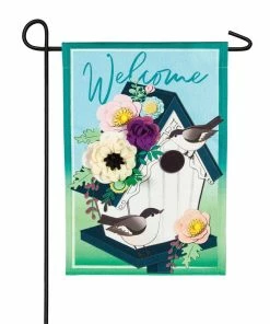 Cheapest 😀 Evergreen Garden Birdhouse Garden Linen Flag - 14L9039 - Garden Flags 😍