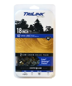 Cheapest 🌟 TriLink Saw Chain 18 inch Chain w/ 62 Drive Links CL15062 x 2TL2 - Chainsaw Parts & Accessories 👏