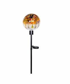 Best Pirce 🤩 RK Brand Alpine Solar Rainbow Splashes Glass Ball LED Garden Stake - HTO170SLR - Lighting, Torches & Firepits 🎉