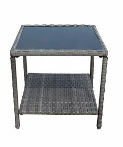 Deals 🎉 Maple Ridge All-Weather Wicker Side Table - SW-RK981T - Patio Sets & Furniture 🔥