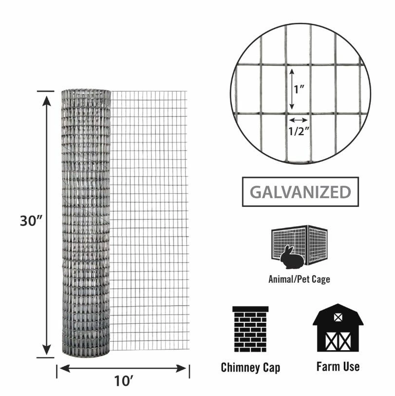 Brand new β€οΈ IronRidge 30" x 10' Welded Wire Garden Fence with 1/2" x 1" Openings - 403010 - Fence and Wire π― 2 Brand new β€οΈ IronRidge 30" x 10' Welded Wire Garden Fence with 1/2" x 1" Openings - 403010 - Fence and Wire π― - Image 2