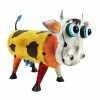 Best Pirce 🎉 RK Brand Alpine Colorful Recycled Metal Style Cow Décor - LJJ1394HH - Garden Accessories ✨
