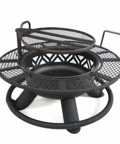 Wholesale 👍 Lincoln Outfitters Steel Fire Pit with BBQ Grate - 90-165-0204 - Fire Pits & Heaters ⌛ -Cheap Lawn Store 9dd38536535261cd43d28b40d1f9284efd8e748f 32150005 3