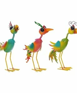 Deals 😉 Alpine Multi-Colored Metal Bird Décor - QEL410AHH-L - Garden Accessories ❤️