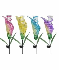 New β RK Brand Alpine Calla Lily Garden Stake with Colored LED Lights - RGG387A - Lighting, Torches & Firepits π₯°