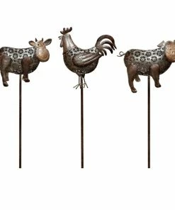 Brand new 🔔 RK Brand Alpine Solar Metal Farm Animal LED Stake - SLL2296A - Lighting, Torches & Firepits 🎁