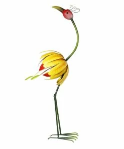 Brand new 👍 Alpine Yellow Tulip Flamingo Statue Décor - QEL678HH - Garden Accessories ❤️