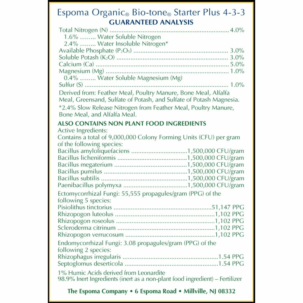 Outlet π Espoma Biotone Starter Plus, 4 lbs. - BTSP4 - Fertilizers & Plant Food π 2 Outlet π Espoma Biotone Starter Plus, 4 lbs. - BTSP4 - Fertilizers & Plant Food π - Image 2