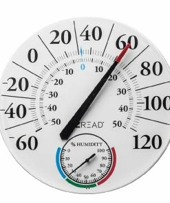 Flash Sale ⭐ EZ Read 12.5 Dial Thermometer with Hygrometer 840-1212 - Thermometers & Weather Gauges 🌟