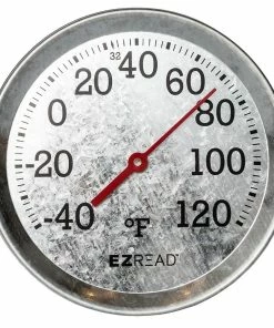 Best Pirce ⌛ EZ Read 8" Metal Thermometer w/Hygrometer 840-0295 - Thermometers & Weather Gauges 😍