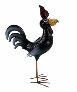 Cheap 🤩 RK Brand Alpine Black Metal Rooster Décor - ABC370HH - Garden Accessories ⌛