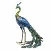 Best deal 🥰 Alpine Metallic Peacock Outdoor Décor with Glossy Finish JUM208 - Garden Accessories 🥰