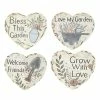 Outlet 🤩 Alpine Welcome Hearts Stepping Stone - WQA1088ABB - Garden Accessories 🛒