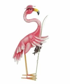 Cheap 😉 Alpine Pink Fishing Flamingo Décor - BVK640 - Garden Accessories 🎉