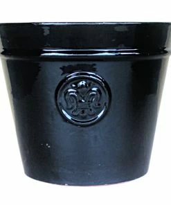 Best Sale 🌟 Various Brands Fleur de Lis Planter, Glossy Black, Large - GC0580GBL - Planters ✔️
