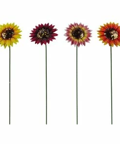 Best Sale ✔️ RK Brand Alpine Colorful Metal Sunflower Pot Stickers - QEL814A - Garden Accessories 🧨