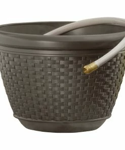 Outlet 🔔 Suncast 100' Resin Wicker Hose Pot - HPW100 - Hoses & Hose Reels ⭐