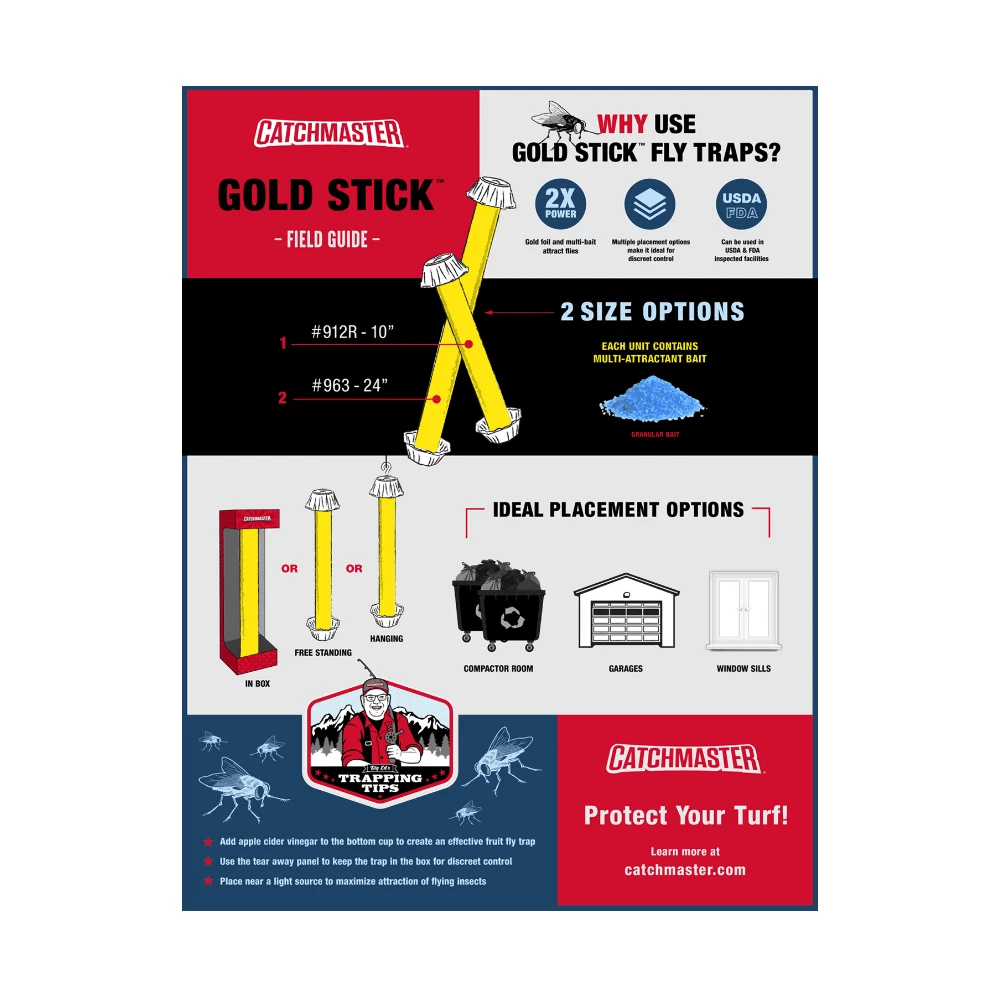 Discount 👏 Catchmaster Gold Stick Fly Trap (Bait Included), 24" - 963 - Baits & Traps ⌛ 3 Discount 👏 Catchmaster Gold Stick Fly Trap (Bait Included), 24" - 963 - Baits & Traps ⌛ - Image 3