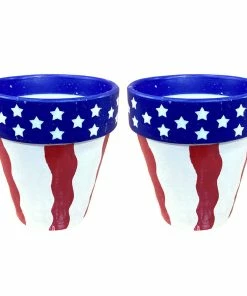 Deals ✨ Ambia American Flag Design Citronella Candle, 2 Pack, 3.5oz each - AY71-33079 - Bug Candles & Zappers 🎁