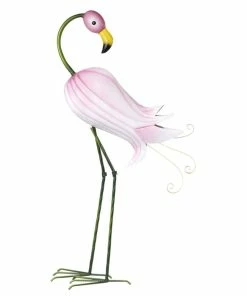 Buy ✨ Alpine Pink Hibiscus Flamingo Statue Décor - QEL676HH - Garden Accessories 🎉