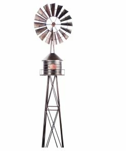 Buy ✔️ RK Brand Alpine Bronze Metal Silo Windmill - MCC640 - Garden Accessories ❤️